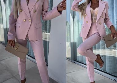 Σετ Σακάκι Παντελόνι Owl Ροζ - Amelie's - 