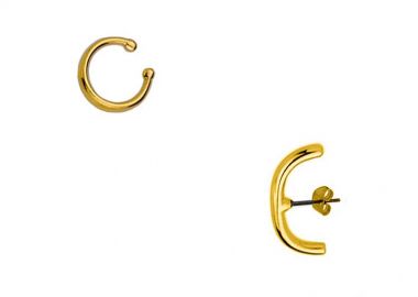 Σετ Σκουλαρίκι Λοβού Και Earcuff Από Ορείχαλκο Επιχρυσωμένο 24Κ PF47487 - AMOR AMOR - 