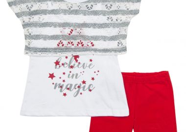 ΣΕΤ ΤΟΥΝΙΚ ΚΟΛΑΝ - ΛΕΥΚΟ ΚΟΚΚΙΝΟ ΛΕΥΚΟ ΚΟΚΚΙΝΟ - Frenzy style - 