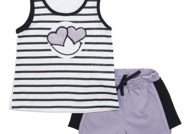 ΣΕΤ ΤΟΥΝΙΚ ΣΟΡΤΣ - Λευκο λιλα ΛΕΥΚΟ ΛΙΛΑ - Frenzy style - 