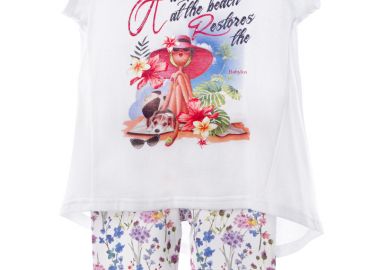 ΣΕΤ ΤΥΝΙΚ ΚΟΛΑΝ - ΛΕΥΚΟ ΜΩΒ ΛΕΥΚΟ ΜΩΒ - Babylon fashion - 