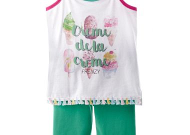 ΣΕΤ ΤΥΝΙΚ ΚΟΛΑΝ - ΛΕΥΚΟ ΠΡΑΣΙΝΟ ΛΕΥΚΟ ΠΡΑΣΙΝΟ - Frenzy style - 