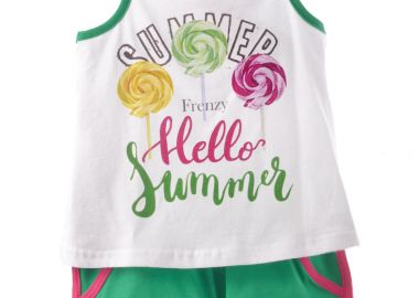 ΣΕΤ ΤΥΝΙΚ ΣΟΡΤΣ - ΛΕΥΚΟ ΠΡΑΣΙΝΟ ΛΕΥΚΟ ΠΡΑΣΙΝΟ - Frenzy style - 