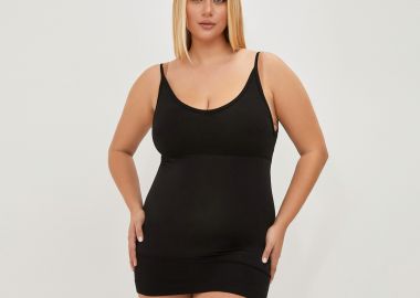 Shapewear αμάνικο τοπ σε μαύρο - CETTE - 