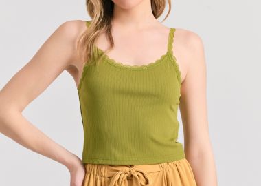 Shell top σε rib ύφανση με δανδέλα - FUNKY BUDDHA - 