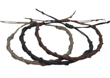 Sibalba Σετ Ανδρικα Βραχιόλια Μακραμέ Μαύρο, Γκρι, Καφέ - Siballba - 