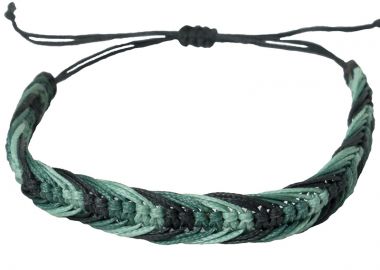 Siballba Ανδρικό Βραχιόλι Μακραμέ 3 Αποχρώσεις του Πράσινου - Siballba - 