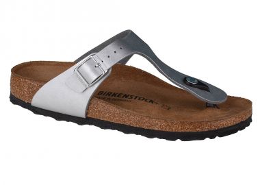 Silver Birkenstock Gizeh BirkoFlor narrow women's flipflops 0043853 - Birkenstock - 
