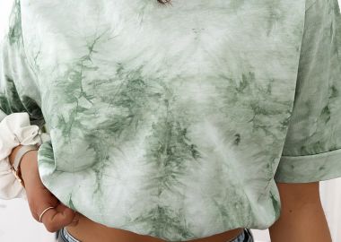 SILVIA WATERCOLOUR MINT BLOUSE - sense-shop - 