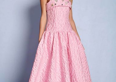 Sister Jane γυναικείο αμάνικο φόρεμα midi jacquard 