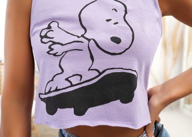SKATE SNOOPY LILA TANK TOP - fashionroom - 