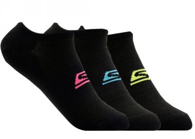 Skechers 3pk Womens Microfiber Non Terry No Show S101720BLK - Skechers - 