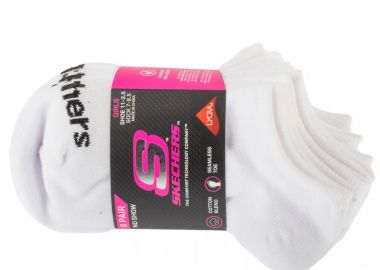 Skechers 6pk Girls Cotton Ns Socks S117880WHT - Skechers - 