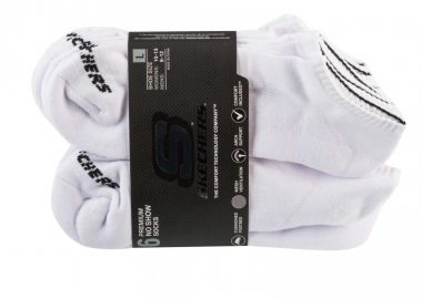 Skechers 6pk Unisex 12 Terry Crew Socks S118210WHT - Skechers - 
