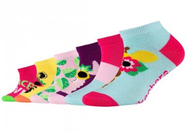 Skechers 6PPK Girls Casual Fancy Sneaker Socks SK430824203 - Skechers - 