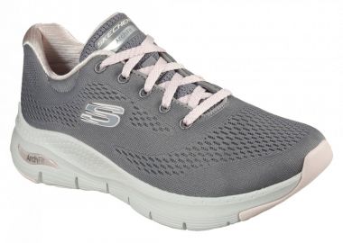 Skechers Arch Fit - Sunny Outlook 149057-GYPK Γυναικεία Αθλητικά Παπούτσια Running Γκρι - Skechers - 