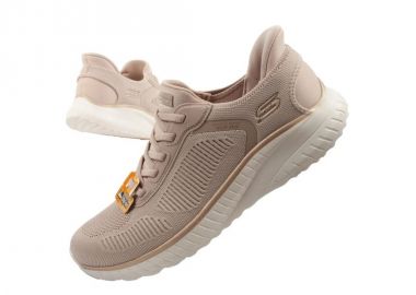 Skechers Bobs Squad Chaos SLIPINS Women's Sports Shoes Beige - Skechers - 
