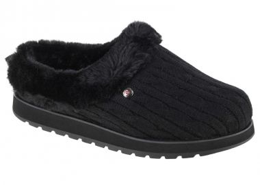 Skechers Χειμερινές Γυναικείες Παντόφλες με γούνα σε Μαύρο Χρώμα 31204-BBK - Skechers - 