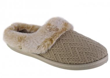Skechers Cozy Campfire Χειμερινές Γυναικείες Παντόφλες σε Μπεζ χρώμα 167225-NAT - Skechers - 