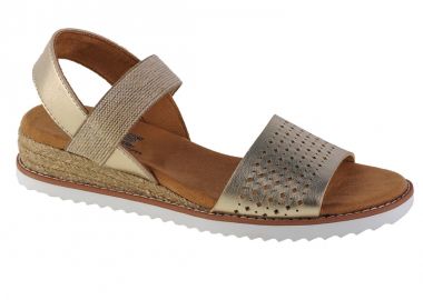 Skechers Desert Kiss Καλοκαιρινές Γυναικείες Πλατφόρμες Χρυσές 113557-CHMP - Skechers - 