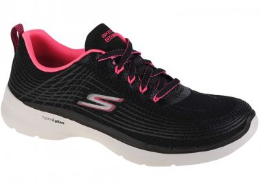 Skechers Go Walk 6 Γυναικεία Sneakers Μαύρα 124554-BKHP - Skechers - 