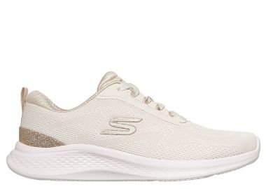SKECHERS ΓΥΝΑΙΚΕΙΟ SNEAKER Engineered Mesh Lace-Up 150629_NTGD ΜΠΕΖ-ΧΡΥΣΟ - SKECHERS - 