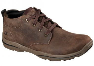 Skechers Harper Melden Δερμάτινα Καφέ Ανδρικά Μποτάκια 64857-CHOC - Skechers - 