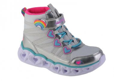 Skechers Heart Παιδικές Μπότες με Φωτάκια Ασημί 302668L-SMLT - Skechers - 