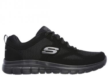 Skechers Lite-Weight QTR Overlay 52635-BBK Ανδρικά Αθλητικά Παπούτσια Running Μαύρα - Skechers - 