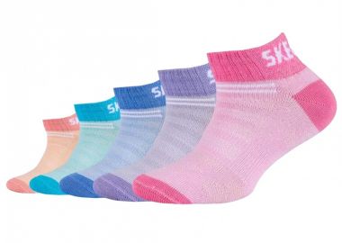 Skechers Mesh Ventilation Quarter Boys and Grils 5PPK Socks SK430974130 - Skechers - 
