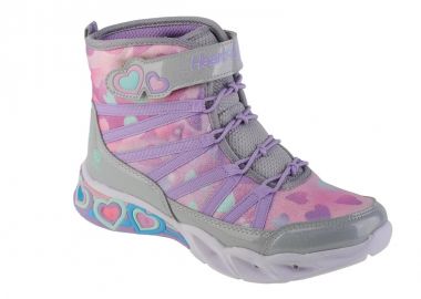 Skechers Παιδικές Μπότες με Φωτάκια Ασημί 302667L-SMLT - Skechers - 