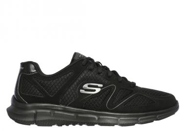 Skechers Satisfaction 58350-BBK Ανδρικά Αθλητικά Παπούτσια Running Μαύρα - Skechers - 