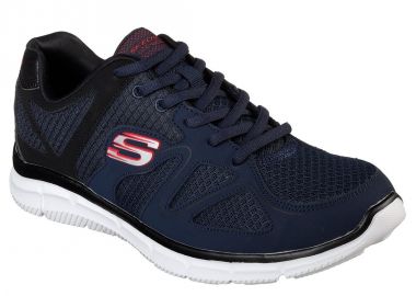 Skechers Satisfaction 58350-NVBK Ανδρικά Αθλητικά Παπούτσια Running Μαύρα - Skechers - 