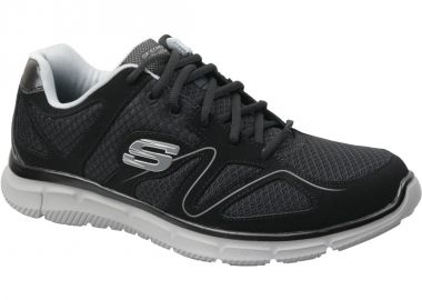 Skechers Satisfaction Flash Point 58350-BKGY Ανδρικά Αθλητικά Παπούτσια Running Μαύρα - Skechers - 