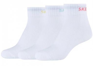 Skechers SK42022-1000 Αθλητικές Κάλτσες Λευκές 3 Ζεύγη - Skechers - 