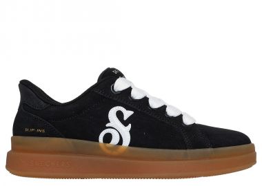 Skechers SlipIns Suede Snoop Cupsole Sneaker 186100BKW - Skechers - 
