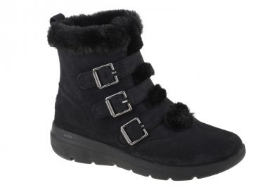 Skechers Ultra Buckle Up Γυναικεία Μποτάκια με Πλατφόρμα & Γούνα Μαύρα 144154-BBK - Skechers - 