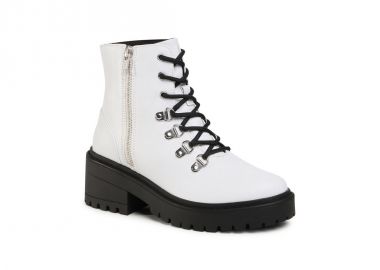 Skechers Weekend Best Δερμάτινα Γυναικεία Αρβυλάκια με Τακούνι Λευκά 49058-WHT - Skechers - 