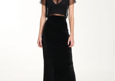Skirt In Black Velvet - Cutcuutur - 