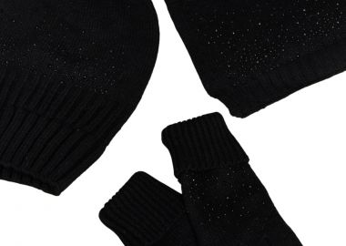 Σκούφος Attrattivo Σετ 3 Τεμαχίων Με Κασκόλ, Γάντια Και Σκούφο 9G23321-BLACK Γυναικείο - Attrattivo - 