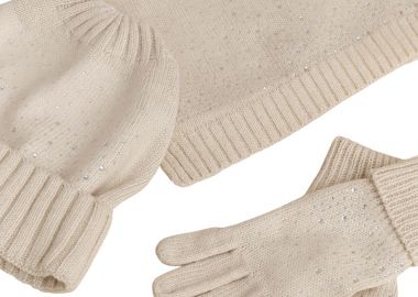 Σκούφος Attrattivo Σετ 3 Τεμαχίων Με Κασκόλ, Γάντια Και Σκούφο 9G23321-OFF WHITE Γυναικείο - Attrattivo - 