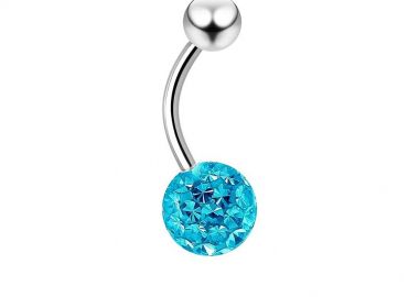 Σκουλαρίκι Αφαλού Από Ανοξείδωτο Ατσάλι Με Κρύσταλλα AS47578 - AMOR AMOR - 