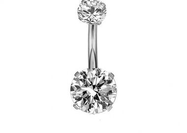 Σκουλαρίκι Αφαλού Από Ανοξείδωτο Ατσάλι Με Κρύσταλλα AS47580 - AMOR AMOR - 