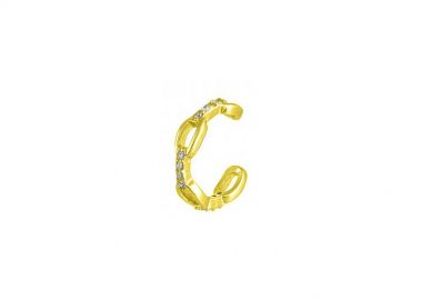 Σκουλαρίκι Earcuff Από Ασήμι 925 Επιχρυσωμένο SS43239 - AMOR AMOR - 