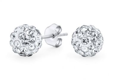 Σκουλαρίκια Από Ανοξείδωτο Ατσάλι Με Μπίλια Swarovski AA47717 - AMOR AMOR - 