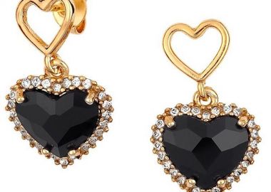 Σκουλαρίκια Από Ασήμι 925 Επιχρυσωμένο Με Καρδιές Swarovski EX49465 - AMOR AMOR - 