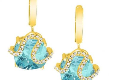 Σκουλαρίκια Από Ασήμι 925 Επιχρυσωμένο Με Swarovski EX43214 - AMOR AMOR - 