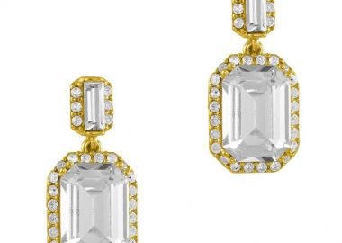 Σκουλαρίκια Από Ασήμι 925 Επιχρυσωμένο Με Swarovski EX49199 - AMOR AMOR - 