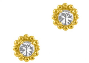 Σκουλαρίκια Από Ασήμι 925 Επιχρυσωμένο Με Swarovski EX49211 - AMOR AMOR - 