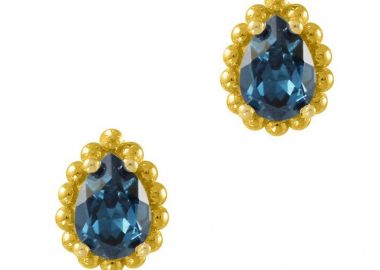 Σκουλαρίκια Από Ασήμι 925 Επιχρυσωμένο Με Swarovski EX49217 - AMOR AMOR - 